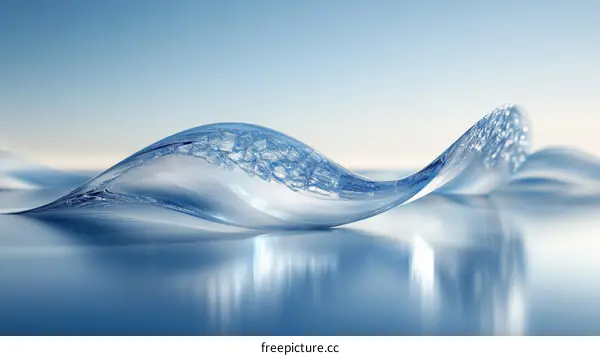 Abstract Blue Water Wave Design