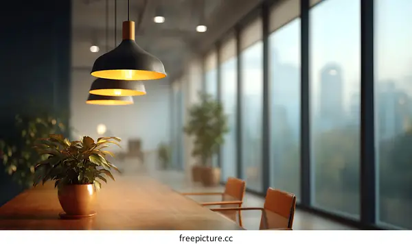 Modern Office Space with City View