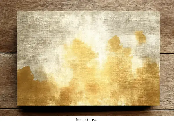 Abstract Watercolor Gold and Beige Texture Painting