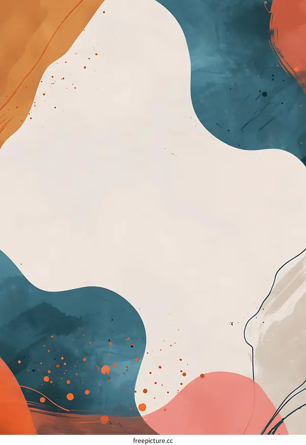 Abstract Art Background with Colorful Shapes and Splashes