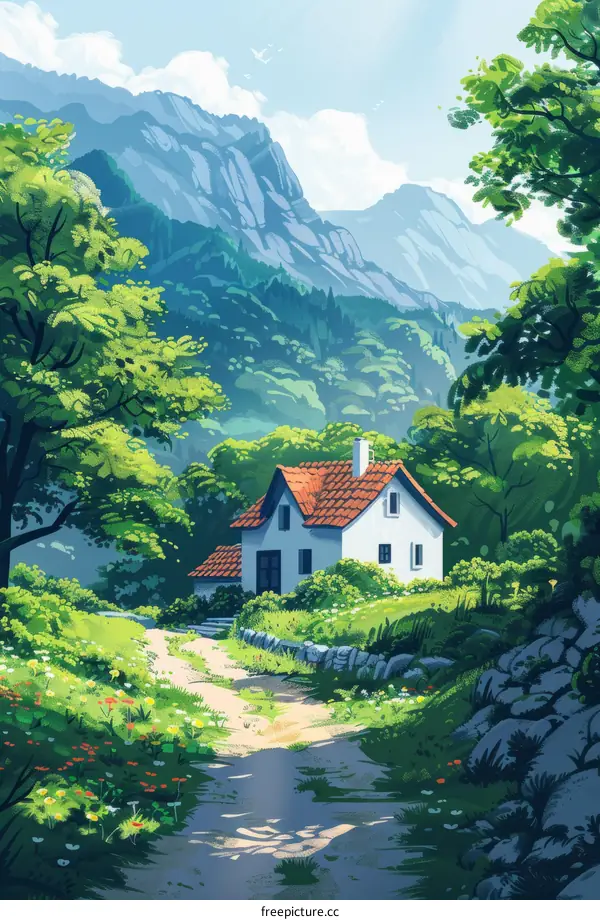 Mountain Cottage surrounded by Trees
