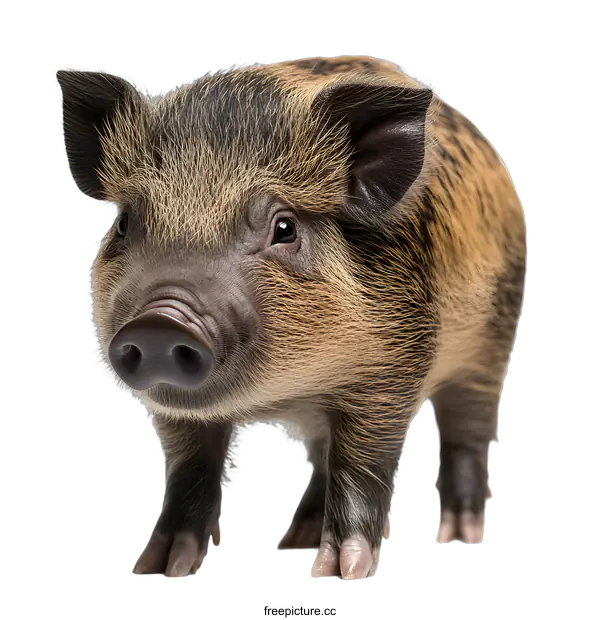 [Transparent Background PNG]Close Up Portrait Of A Piglet On White Background