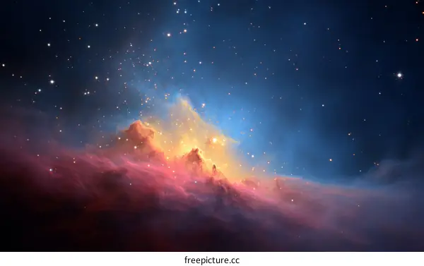 Stunning Cosmic Nebulae in the Night Sky