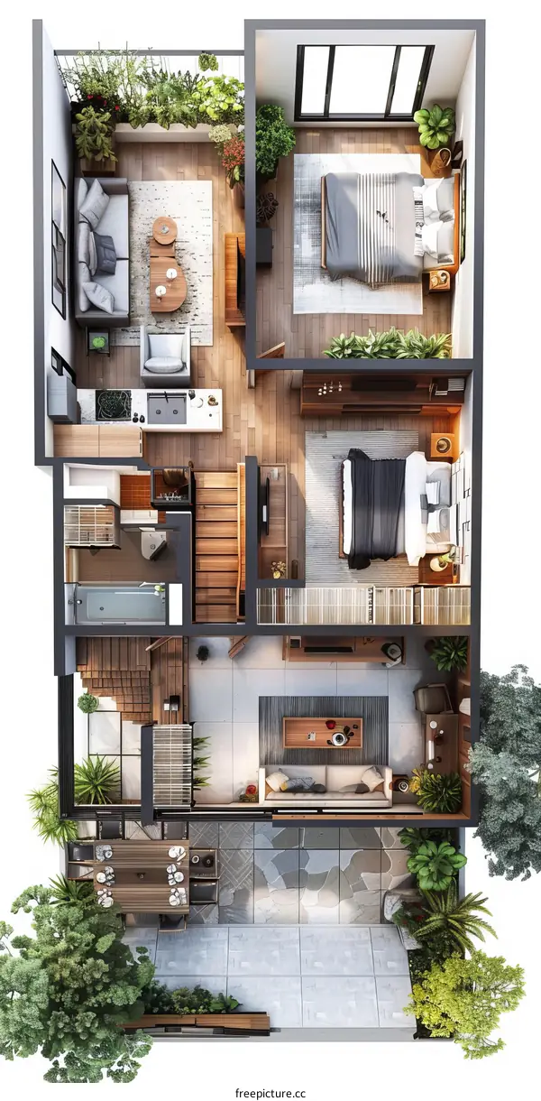 Modern 2 Storey House Plans 3 Bedrooms