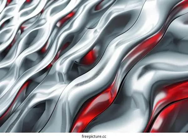 Abstract Metallic Wave Texture