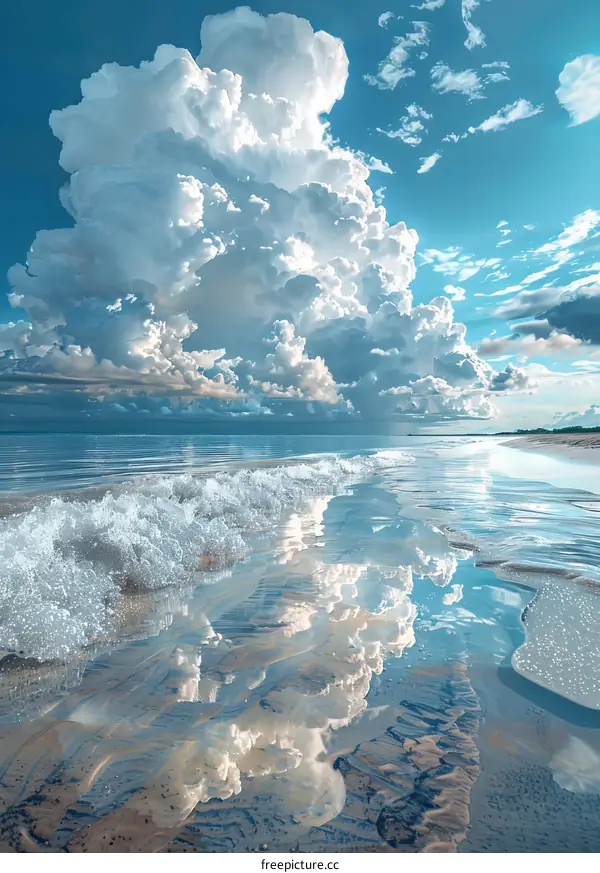 Stunning Coastal Cloudscape Reflection