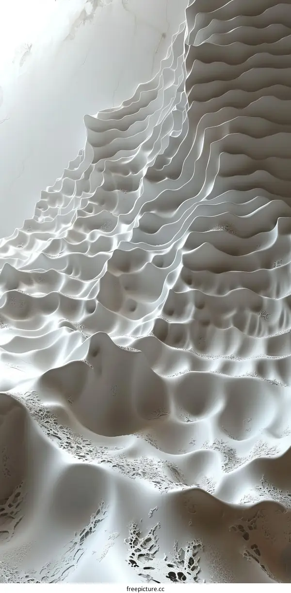 White Fractal Terrain