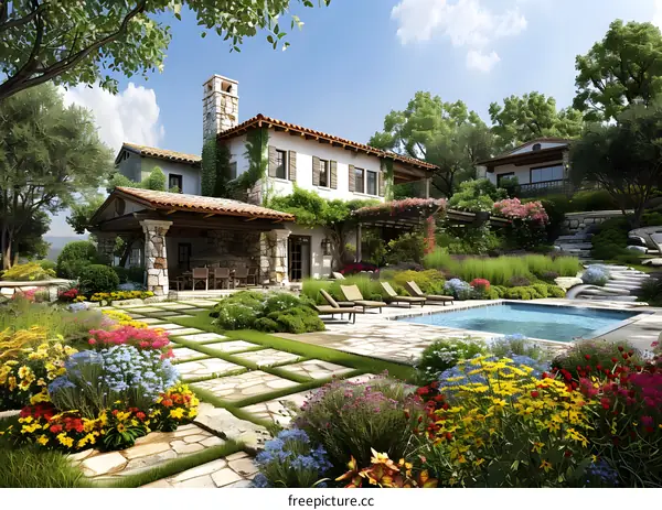 A luxurious villa with an amazing view of the sea