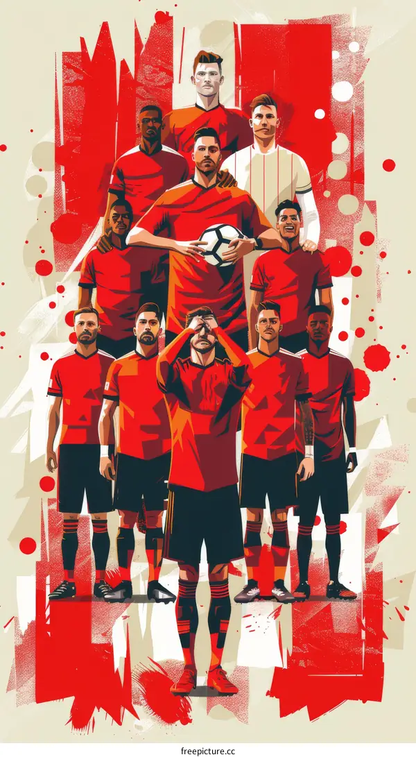 Manchester United Football Team Graphic