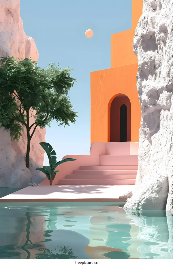 Surreal Swimming Pool Oasis