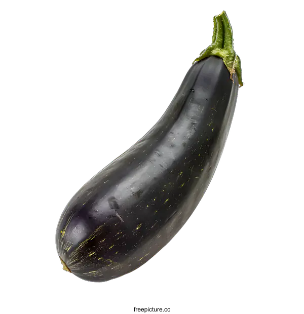 [Transparent Background PNG]Fresh Purple Eggplant Isolated On White Background