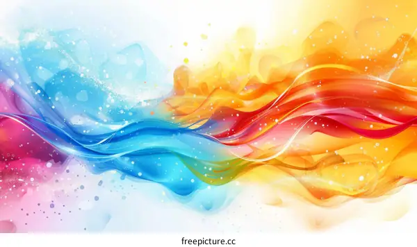 Wavy Colorful Digital Art
