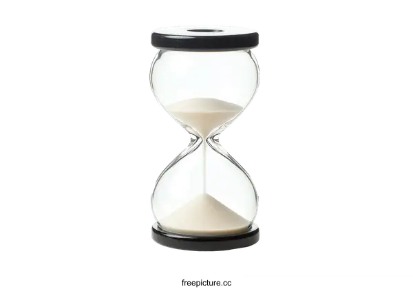 [Transparent Background PNG]Classic Hourglass Timepiece with Minimalist Design