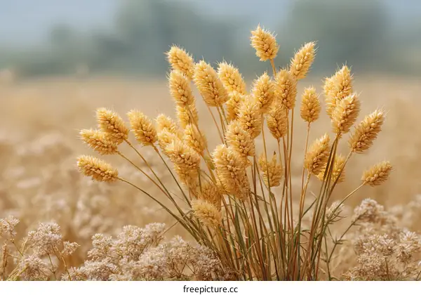 Golden Wheat Ears in a Field