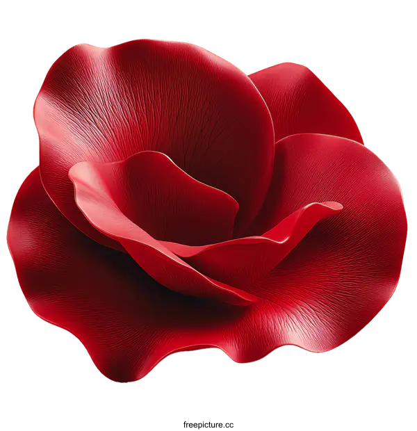[Transparent Background PNG]3D Rendered Red Rose Illustration