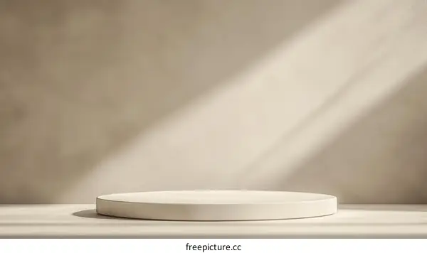 Beige Minimalist Product Display Stage