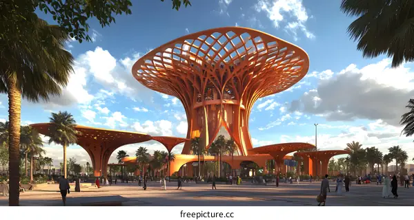 Modern Architecture Design of  Tree Shaped Building