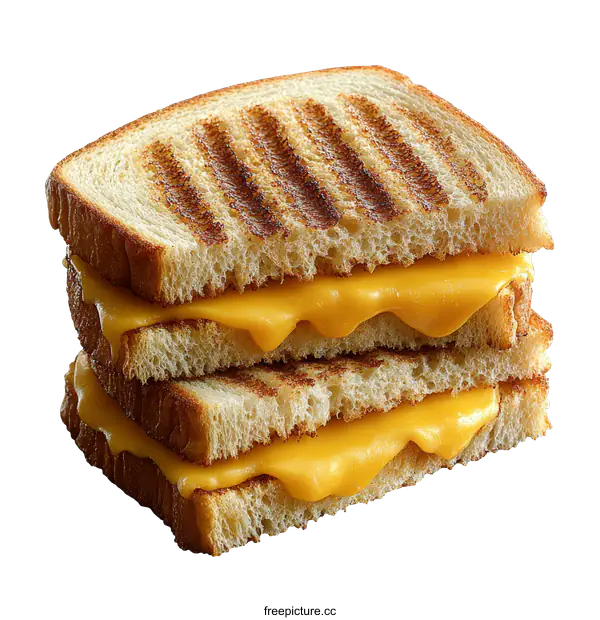 [Transparent Background PNG]Grilled Cheese Sandwich Closeup
