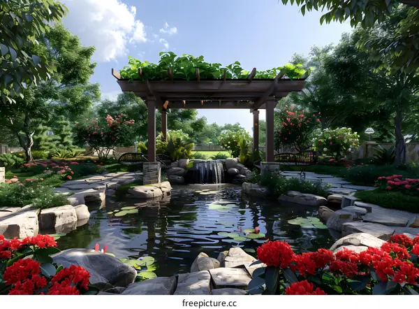 Garden landscape design renderings