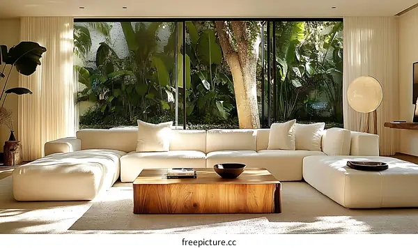 Modern Living Room Interior Design with Natural Light