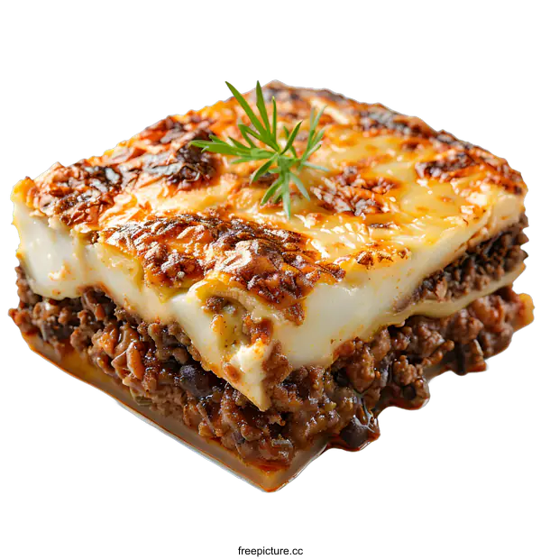 [Transparent Background PNG]A delicious and healthy moussaka