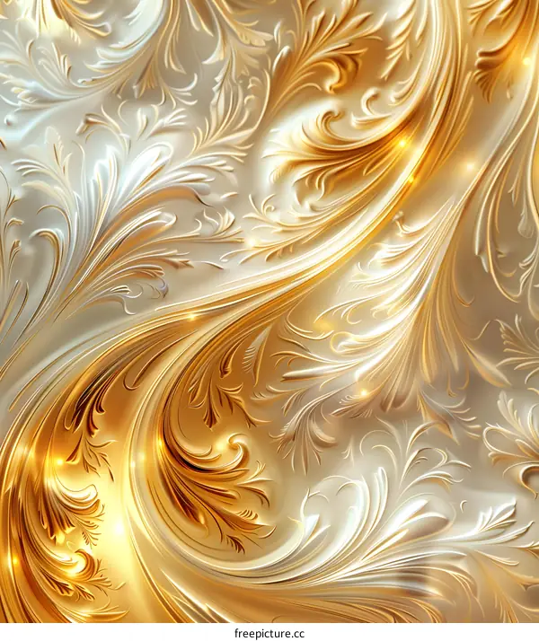 Golden Relief Floral