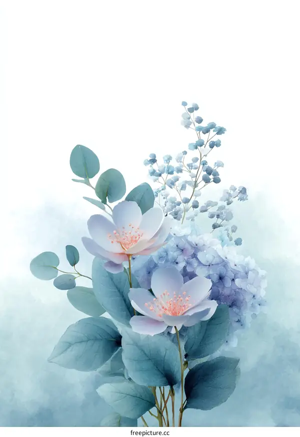 Delicate Floral Arrangement in Pastel Hues