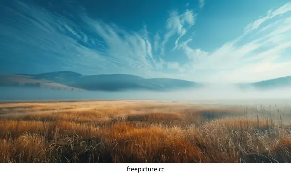 Golden Autumn Morning in the Mountains
