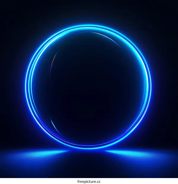Abstract Neon Circle Design Background