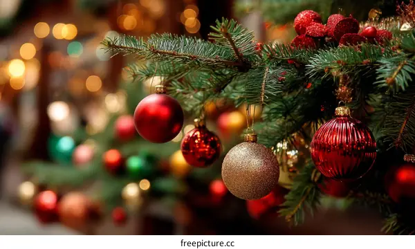 Christmas Tree Ornaments and Lights