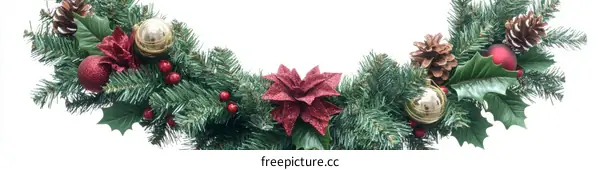 Christmas Garland Decoration with Ornaments