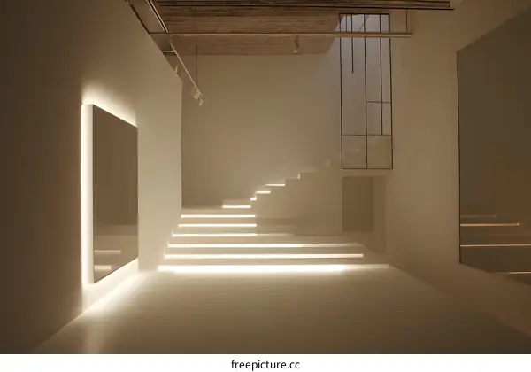 Minimalist Staircase Design in Modern Interior Space