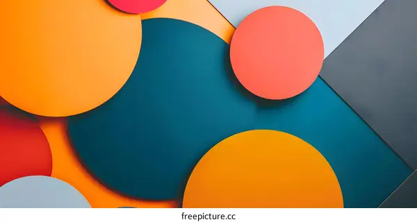 Abstract Colorful Circles Background