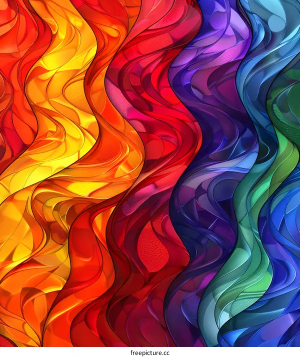 Colorful Abstract Wavy Pattern