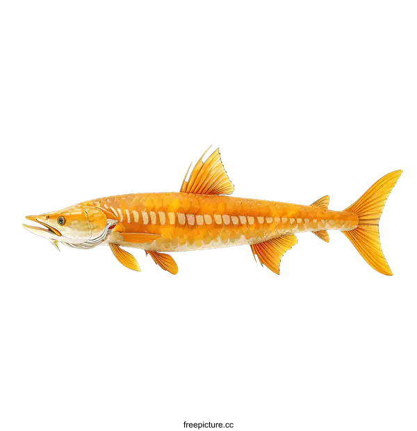 [Transparent Background PNG]Golden Fish Illustration On White