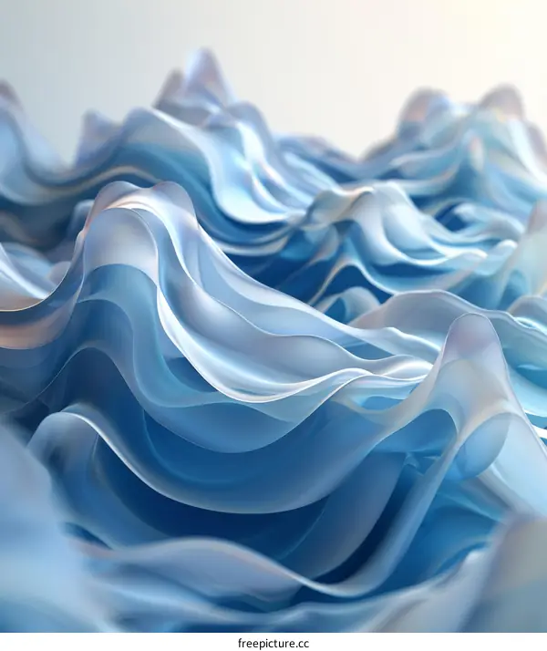Blue translucent waves