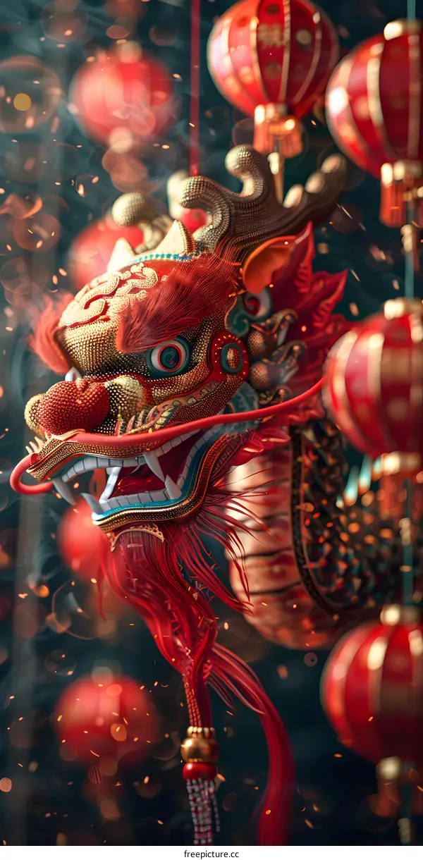 Dragon and lion dance to celebrate Lantern Festival