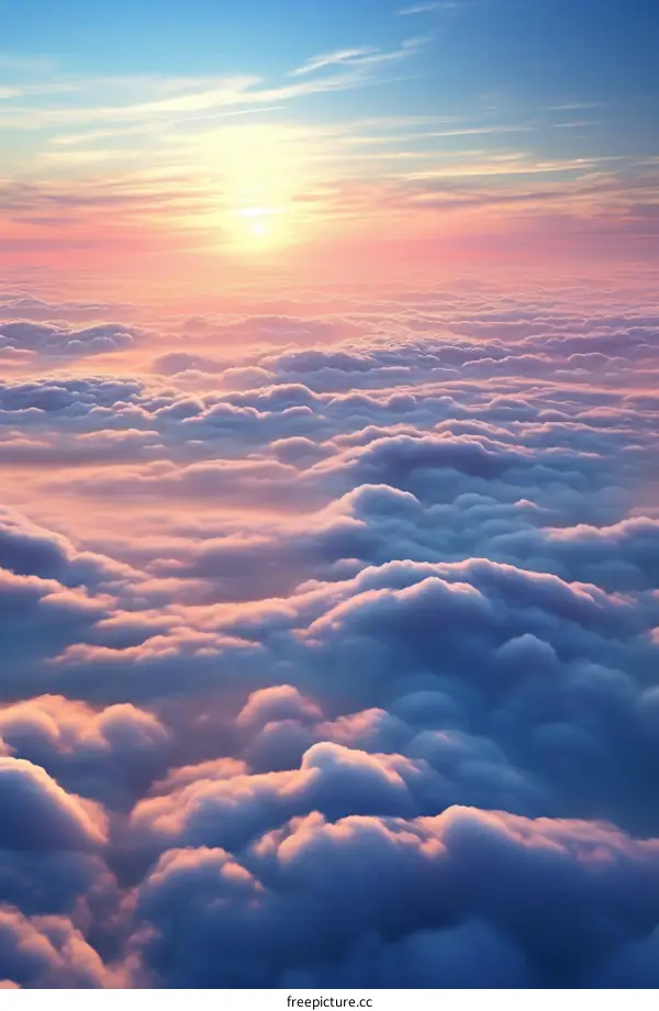 Above the Cloudscape at Sunset