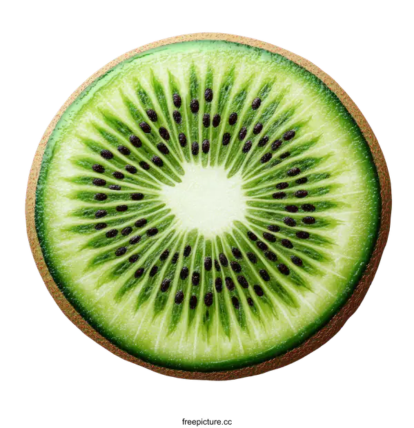 [Transparent Background PNG]Close-up Kiwi Slice Detailed Texture