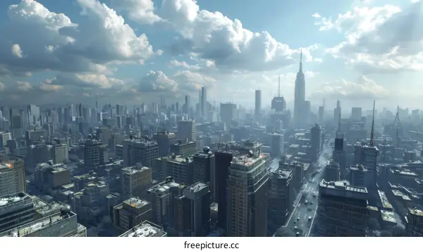 Manhattan Under the Snow Flurry