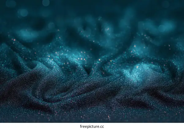 Sparkling Teal Fabric Texture Background