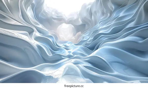 Blue and White Abstract Painting