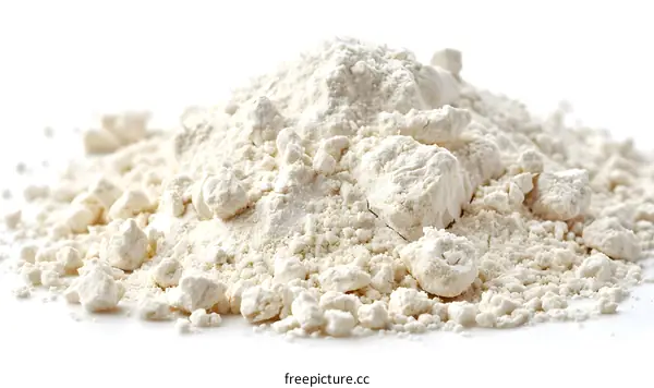 Close-up of a pile of white powder