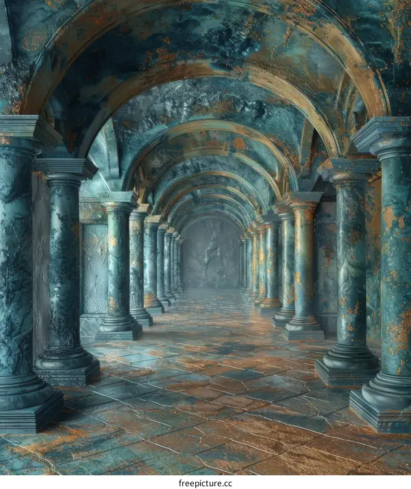 Mystical Temple of Ancient Greece in Viridian