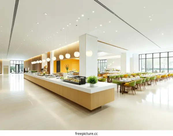 Modern Buffet Restaurant Interior Design
