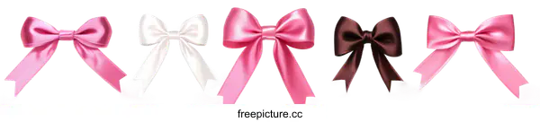 [Transparent Background PNG]Elegant Ribbon Bows in Various Colors