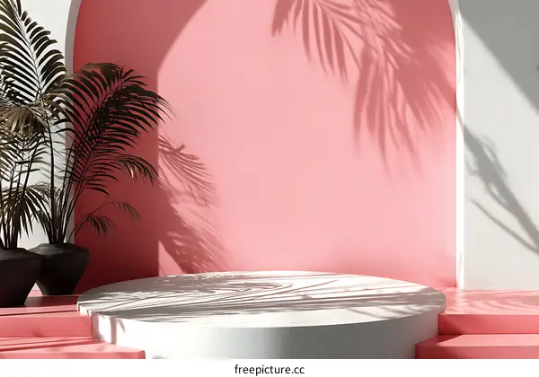 Pink Aesthetic Minimalist Product Display Background