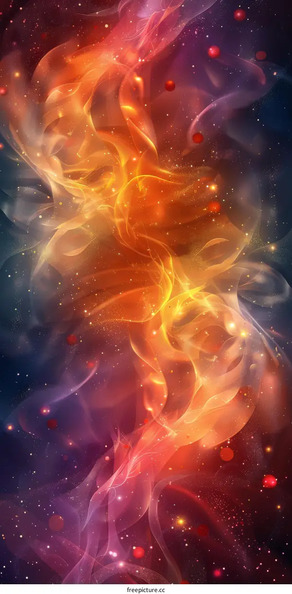 Abstract Colorful Nebulae Space Artwork