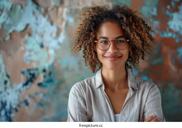 Portrait of a young African-American woman smiling