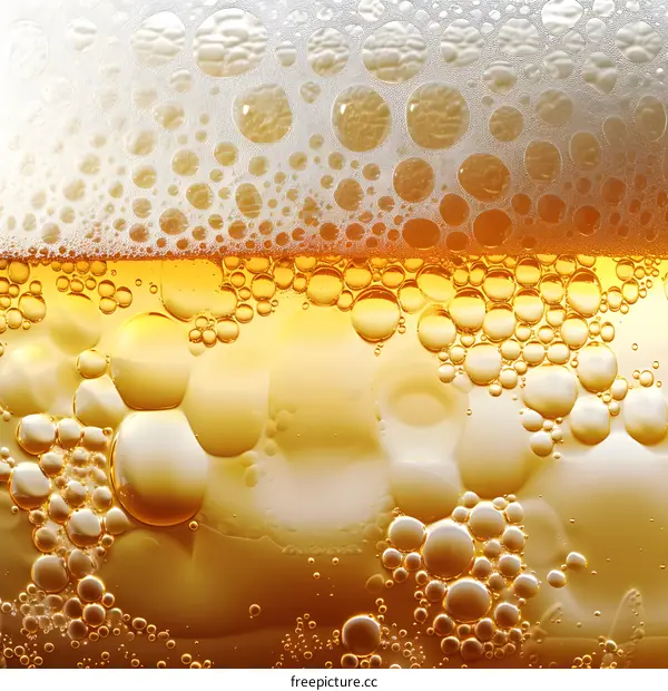 Close up of Beer Bubbles